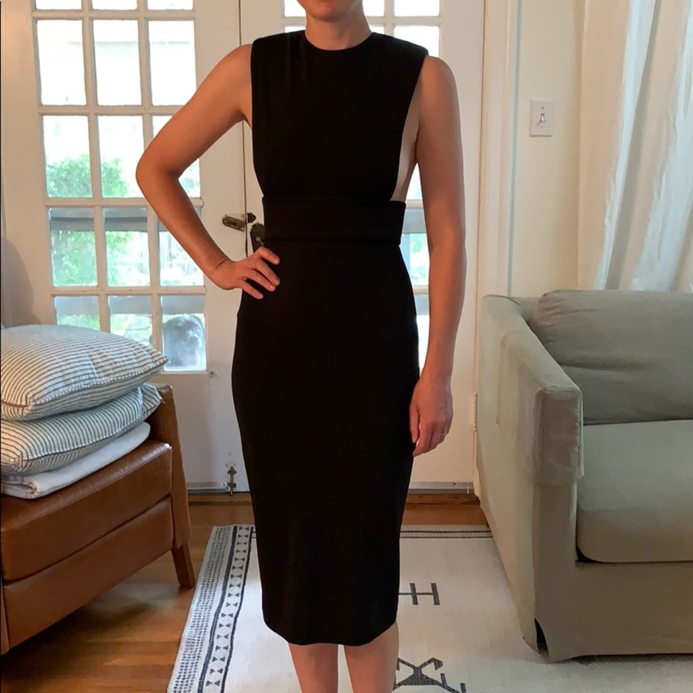 AQAQ black midi cocktail dress size 4